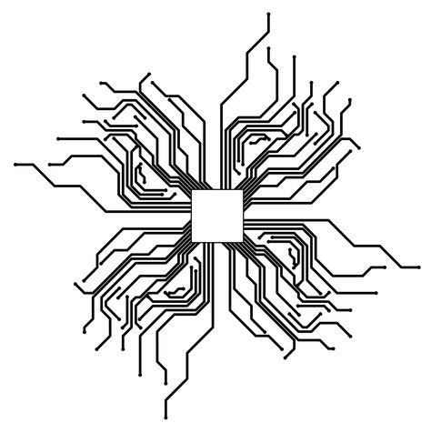 Тату микросхема эскизы