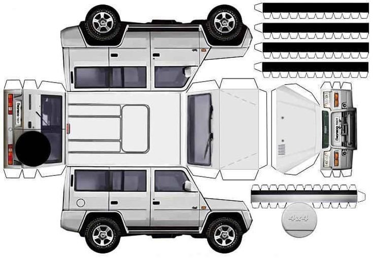 Модель Мерседес Гелендваген из бумаги