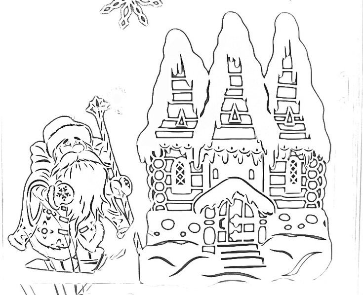 Русский Терем раскраска