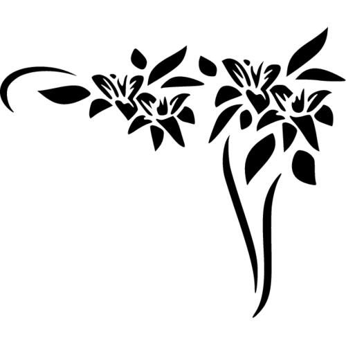 Трафарет растений для декора стен