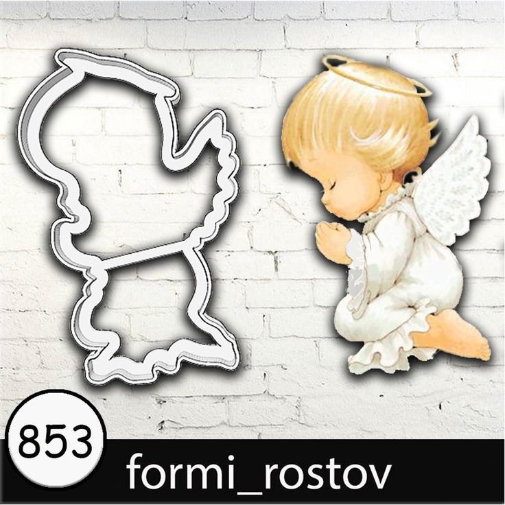 Трафареты ангелочков для пряников