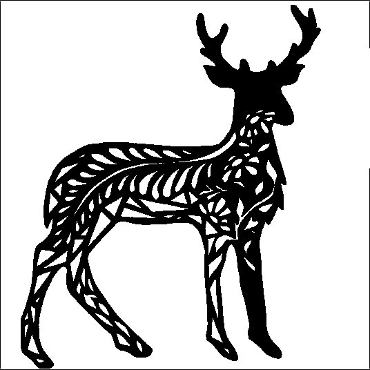 Трафарет оленя для вырезания
