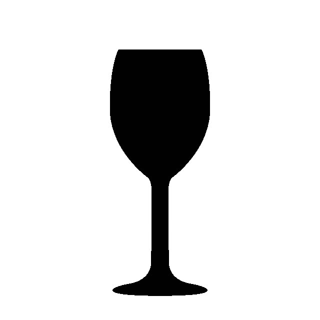 Фужер для вина трафарет