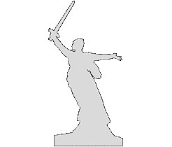 Силуэт памятника Родина мать