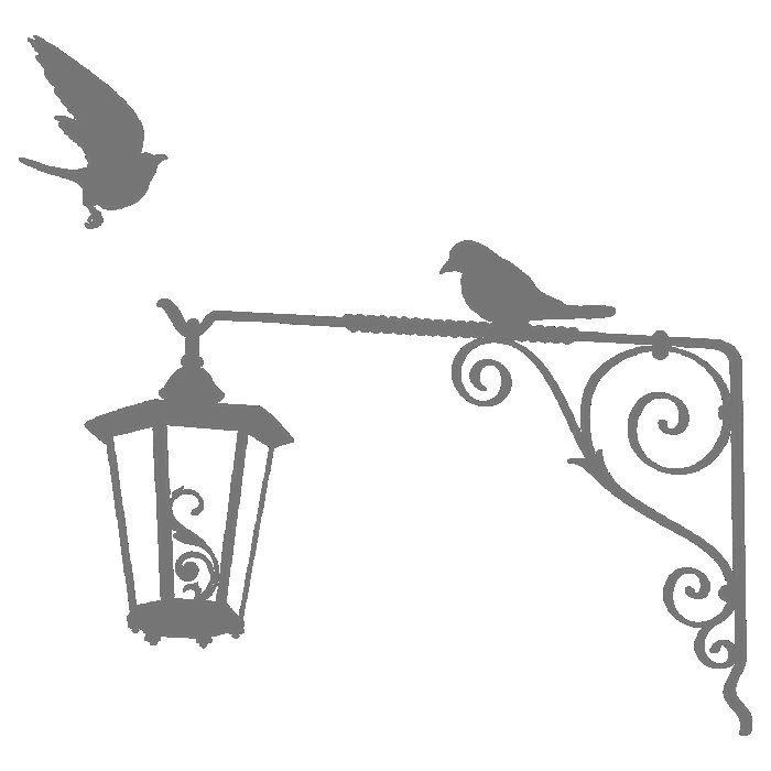 Трафарет уличного фонаря