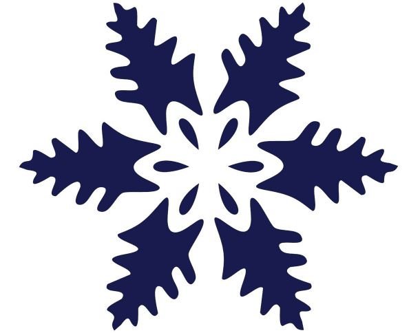 Новогодние снежинки трафареты