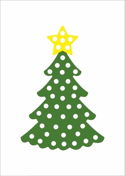 Елочка шаблон для лепки