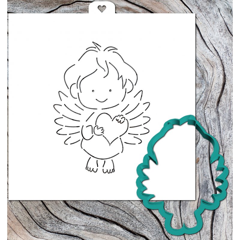 Трафарет ангела