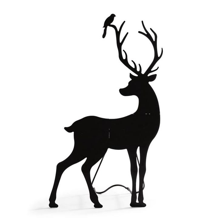 Олень на стену трафарет