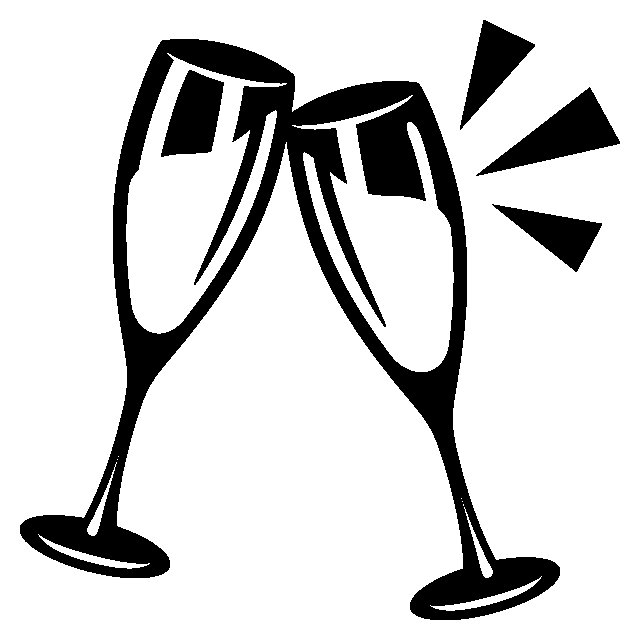 Бокал шампанского вектор
