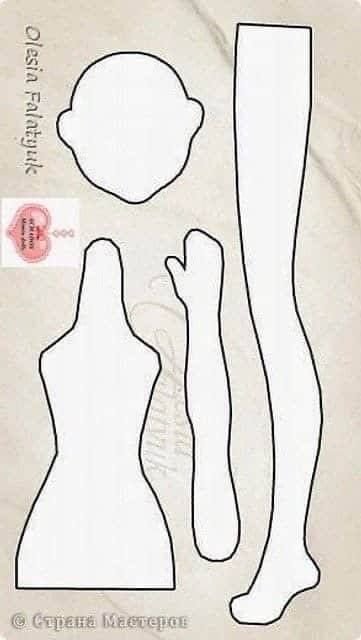 Выкройка куклы Ольги Машканцевой