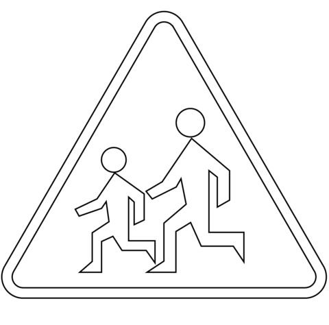 Трафареты знаков дорожного движения для детей