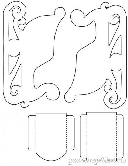 Чертеж сани Деда Мороза из картона