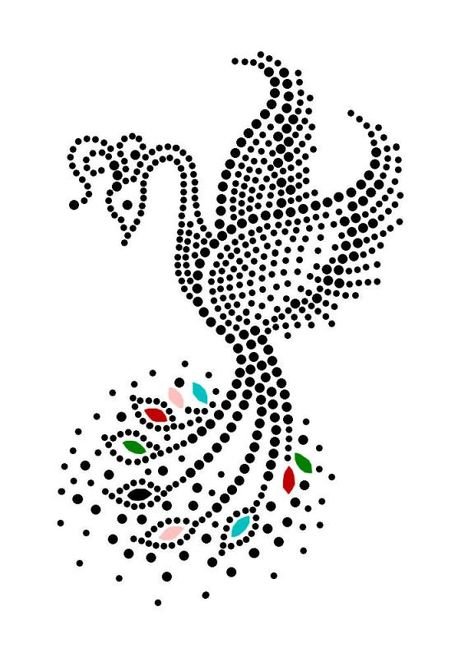 Точечная роспись контурами схемы