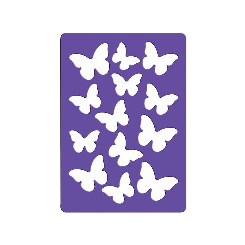 Трафарет для тиснения, ПВХ, васильки, ф.a6, п/п с е/п