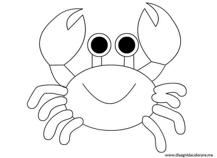Краб раскраска