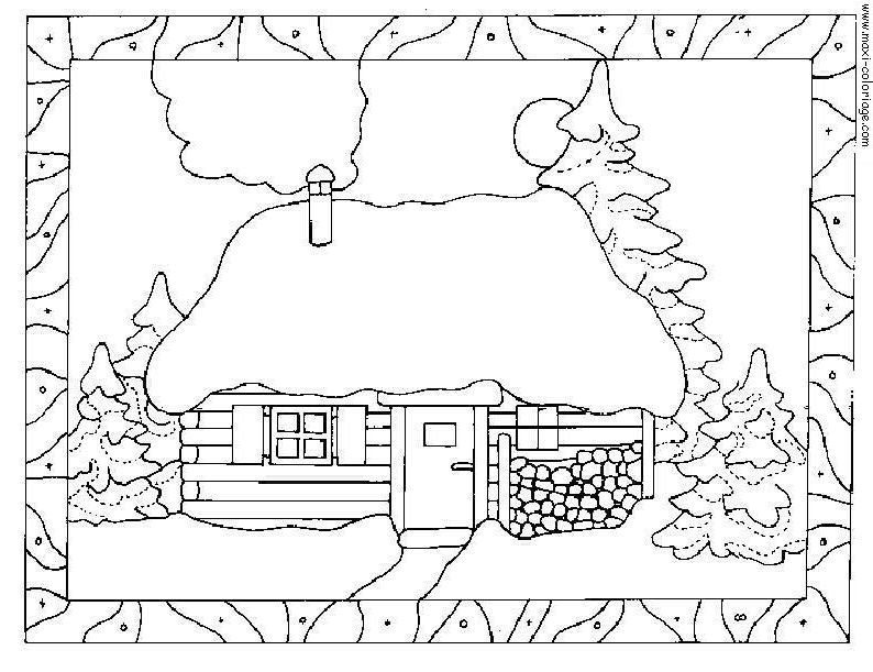 Зимние раскраски для детей