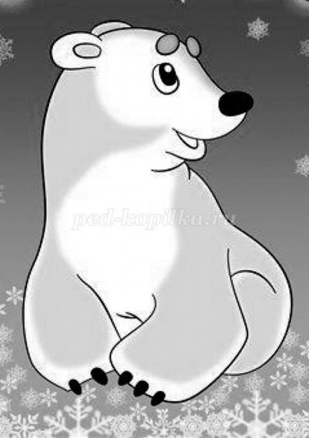Медвежонок Умка раскраска