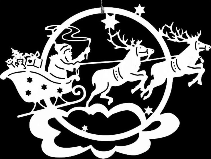 Новогодние трафареты на окн