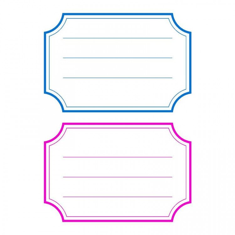 Наклейки на тетрадь для подписи