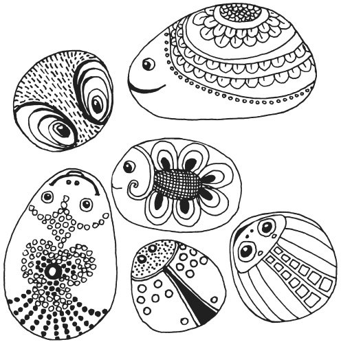 Трафареты для росписи на камнях