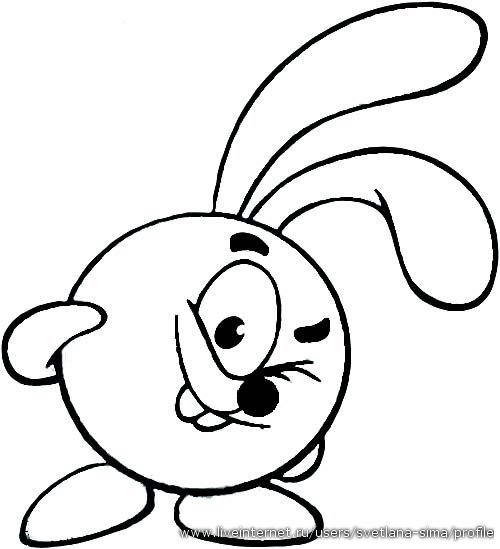 Разукрашки Смешарики Крош