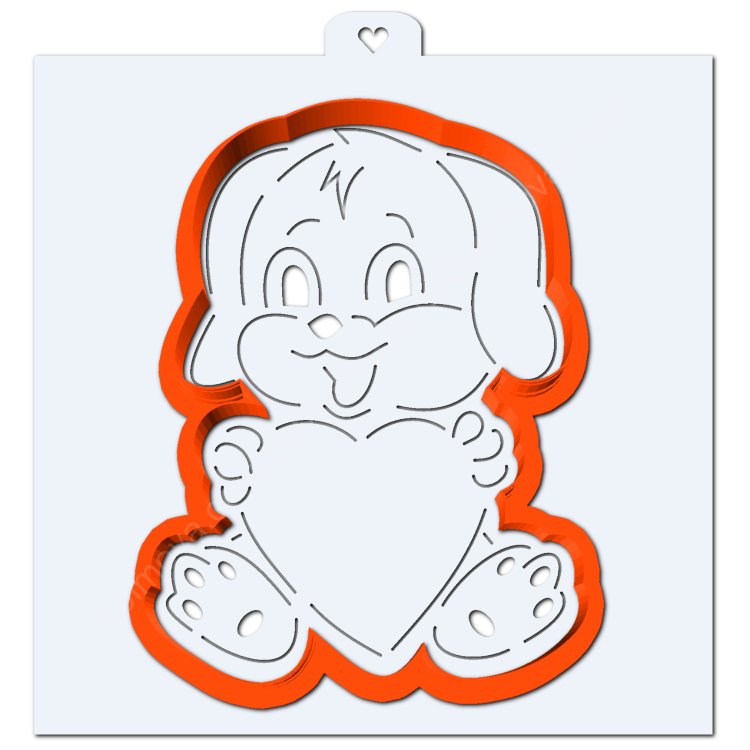 Трафарет для пряника Зайка