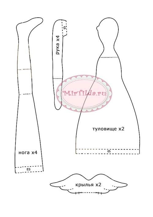 Тильда ангел выкройка