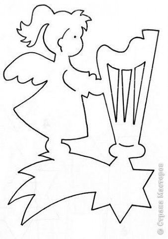 Ангелочки трафареты для вырезания