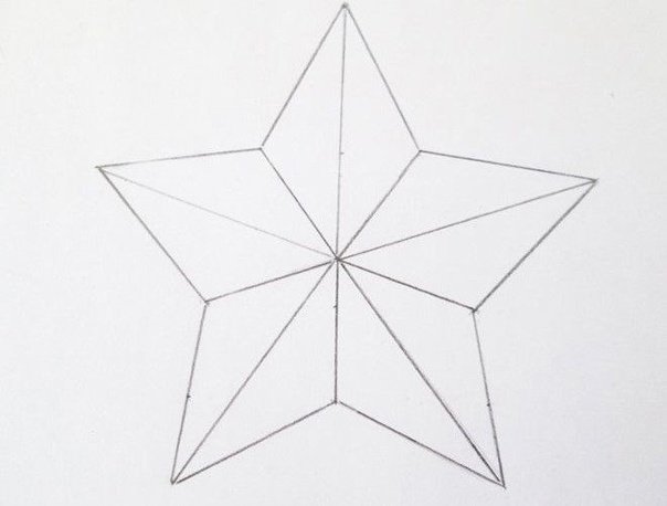 Трафарет объемной звезды