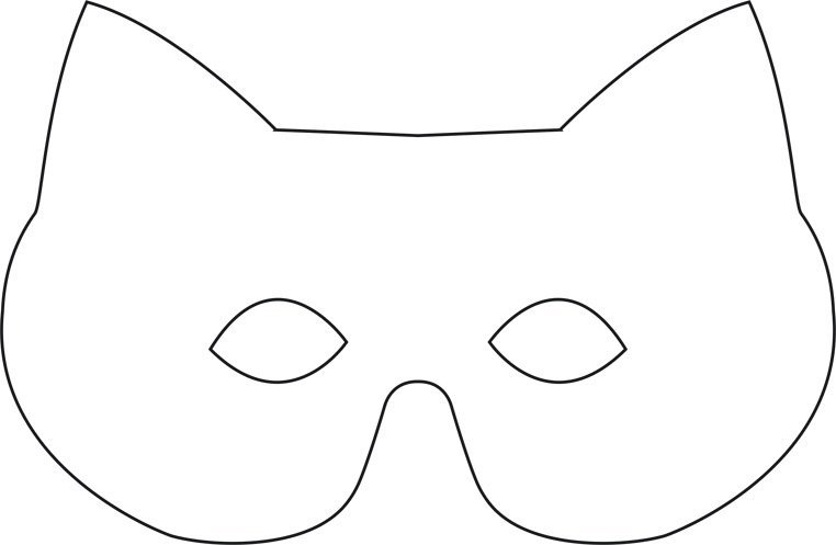Маска кошки шаблон