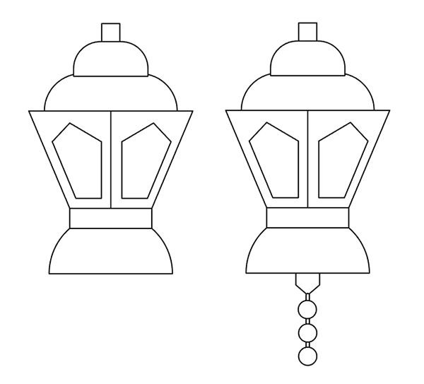Фонарь трафарет для вырезания