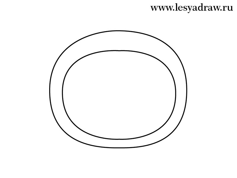 Трафарет уши Чебурашки