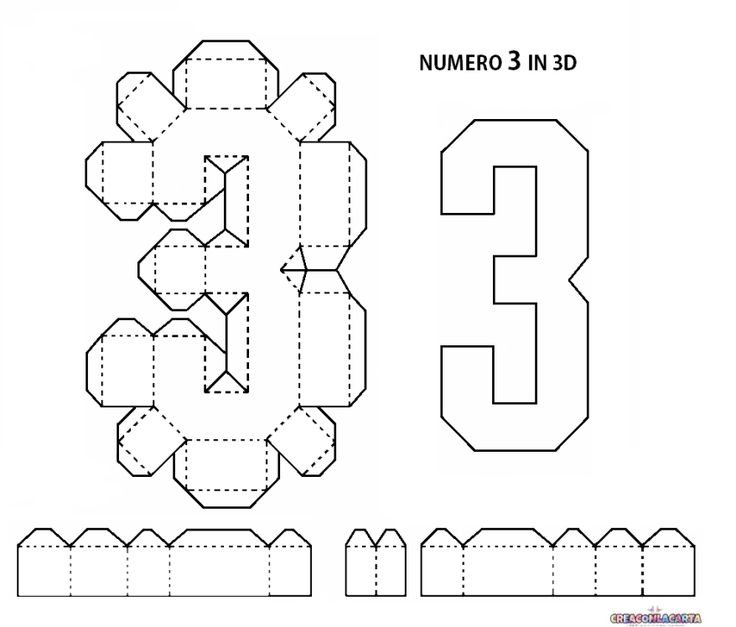Объемные буквы трафарет