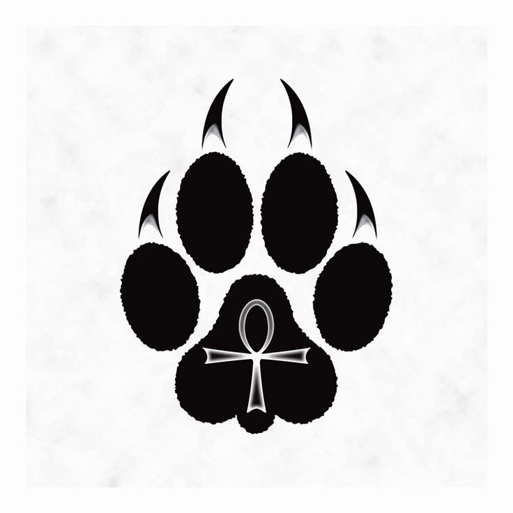 Тату отпечаток лапы волка