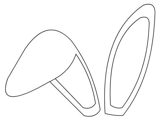 Заячьи уши трафарет