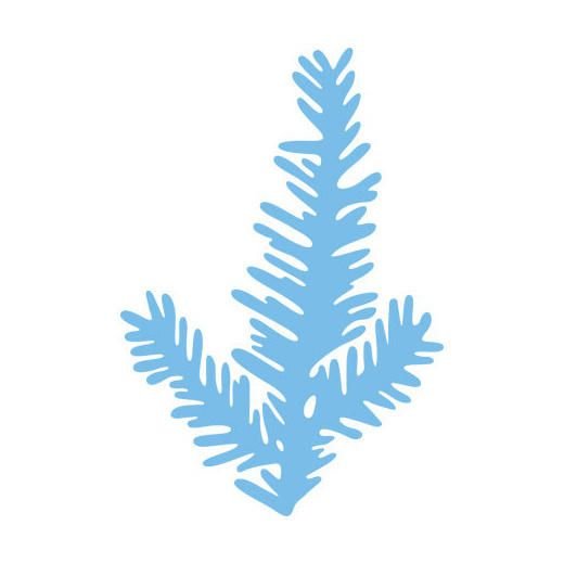 Ветка ель трафарет