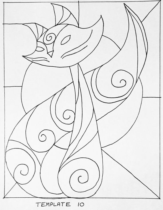 Контур рисунка для витража