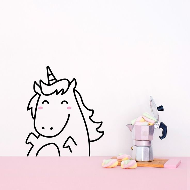 Единорог трафарет