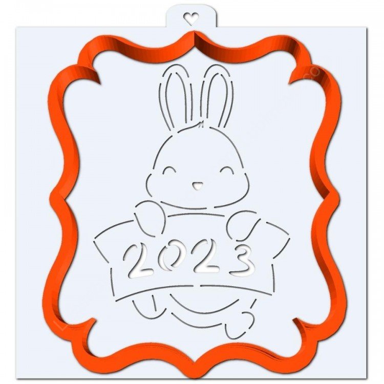 Трафарет зайчика для пряников