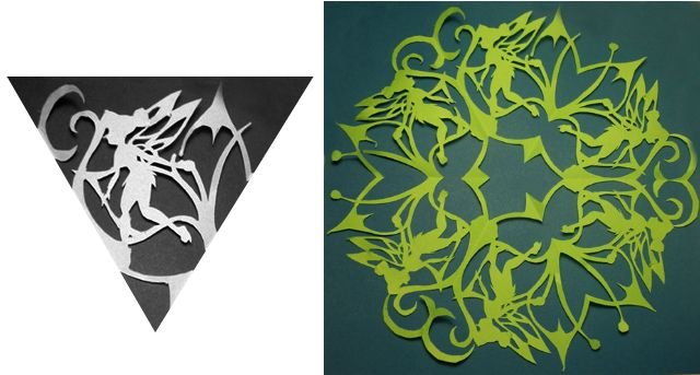 Шаблоны дракон Снежинка