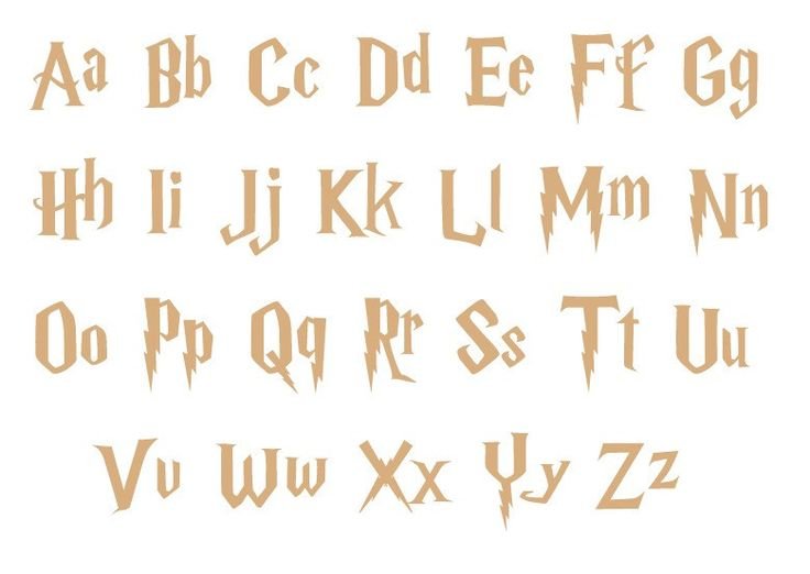 Шрифт в стиле Гарри Поттера