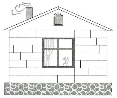 Дом из кирпичей раскраска