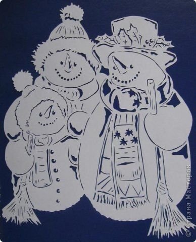 Дед Мороз на бумаге вырезать