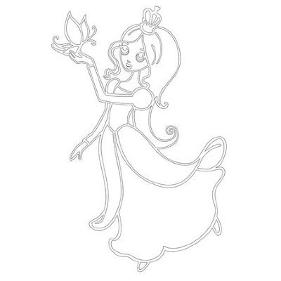 Трафарет принцессы для вырезания