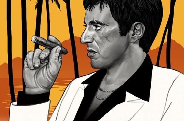 Аль Пачино лицо со шрамом