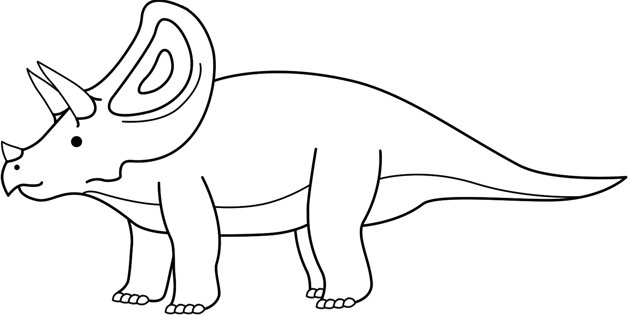 Трафарет динозавра для рисования