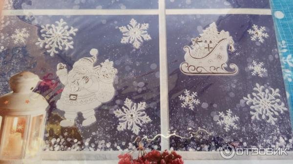 Наклейка Новогодняя с подсветкой фикс