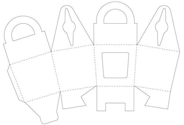 Развёртка коробочки для подарка