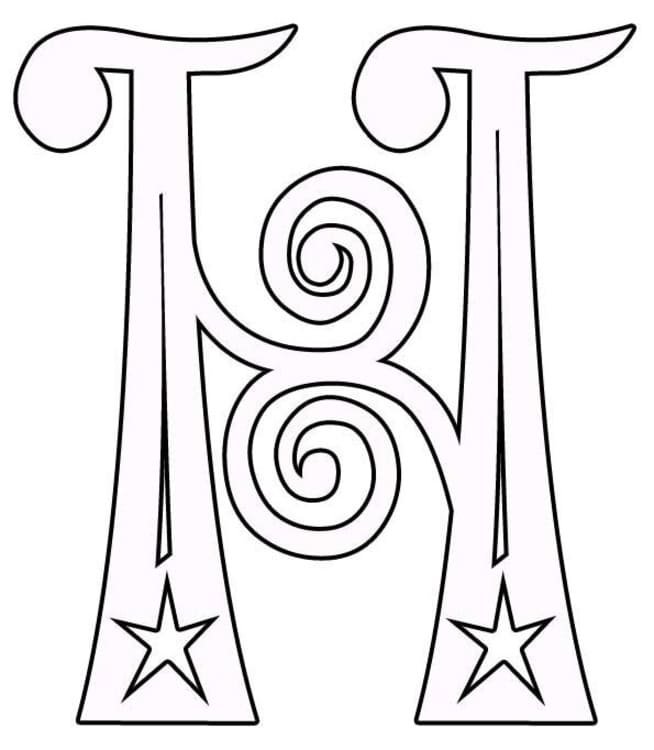 Трафарет с новым годом буквы